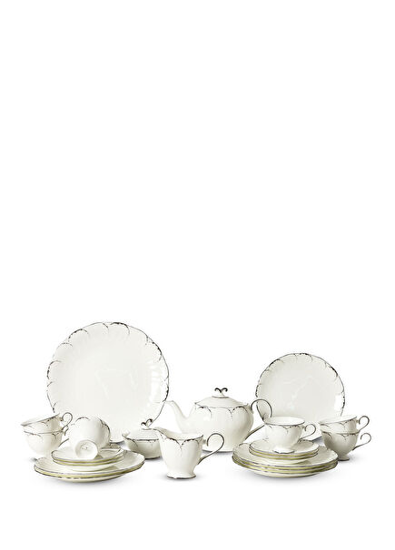 Tiffany Platin Bone China 6 Kişilik 24 Parça Çay Seti 