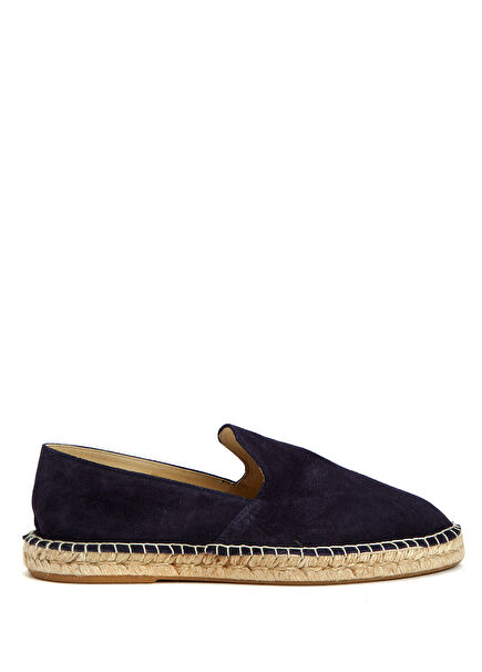 Navy Blue Casual Men's Suede Espadrille