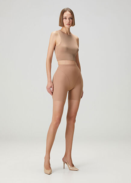 Butt Lifting Açık Kahverengi Şort