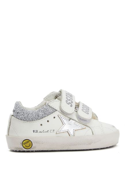 Old School Brown Kids Leather Sneakers