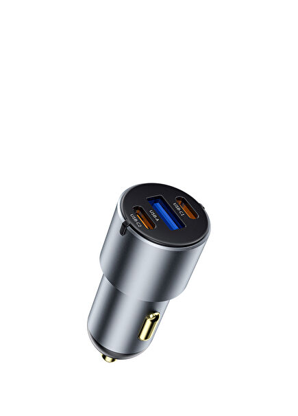 Wi-CC032 Nano Pro 60W Dual Type-C + USB-A Fast Charging Car Charger