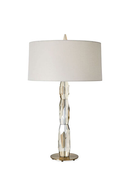 Multifaceted Transparent Glass Lampshade