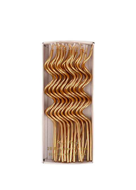 Golden Swirl 20-Pack Cake Candle