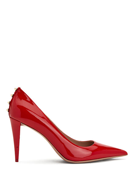 Kırmızı Deri Stiletto