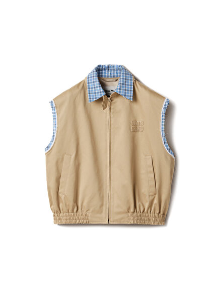 Chino Shirt Collar Women's Vest