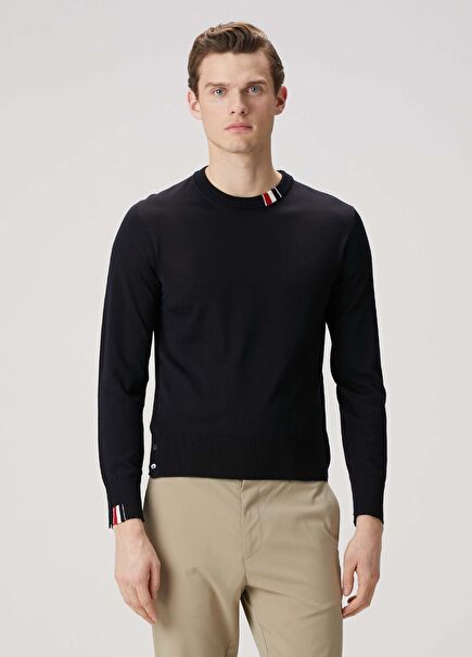 Navy Blue Wool Sweater
