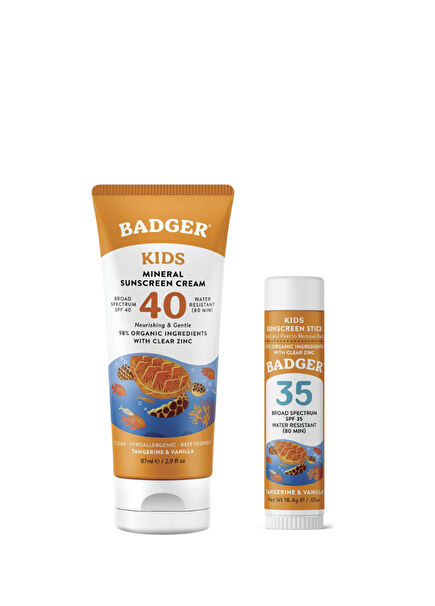 Clear Zinc SPF40 87 ml &  Clear Zinc SPF35  18,4 gr Çocuk Güneş Kremi