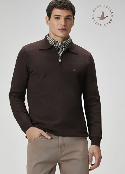 Kahverengi Polo Triko