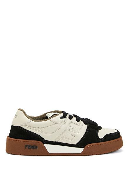 Siyah Beyaz Kadın Deri Sneaker