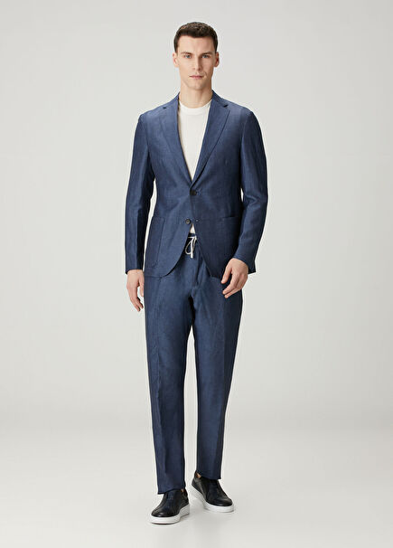 Koyu Mavi Yün Takım Elbise