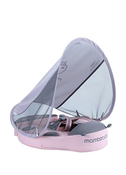 Pink Ladybug Safe Canopy and Foot Support Baby Swim Ring