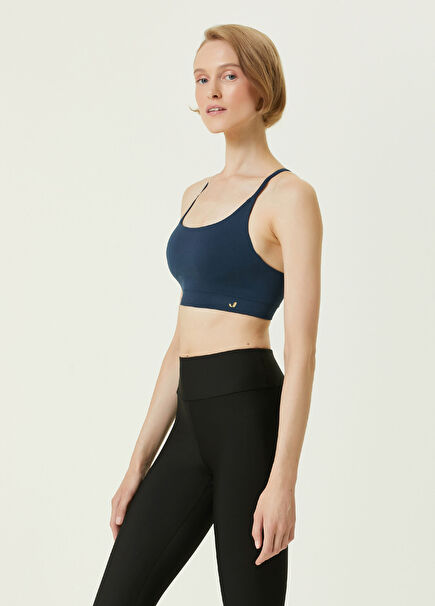 Pine Lacivert Ayarlanabilir İnce Askılı Bra