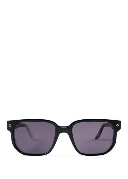 Crasto Sole Rectangular Black Unisex Sunglasses