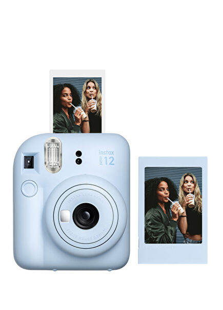 Instax Mini 12 Mavi Fotoğraf Makinesi + Fotoğraf Çerçeve Seti