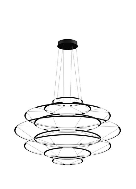 Drop 9 Black Pendant Chandelier