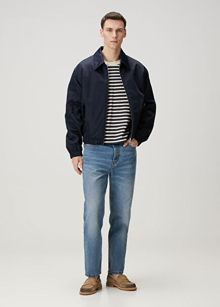 Tapered Fit Blue Jeans
