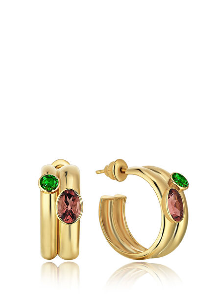 Treasured Kadın Altın Halka Küpe