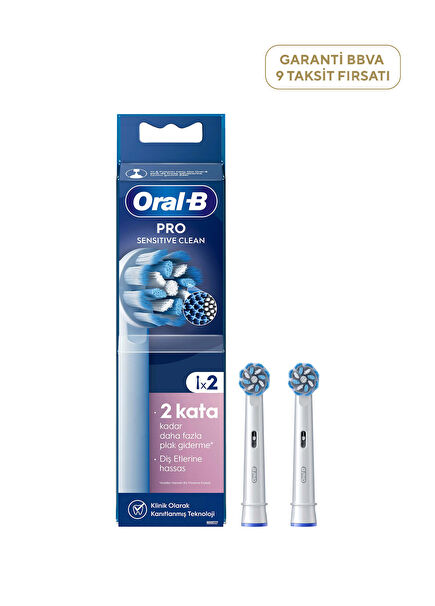 Pro Sensitive Clean X-Filament 2'li Beyaz Şarjlı Diş Fırçası Yedek Başlığı