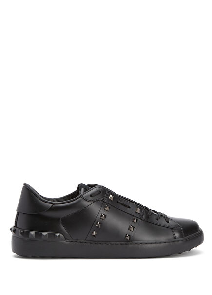 Rockstud Untitled Siyah Erkek Deri Sneaker