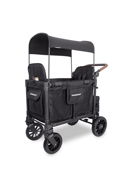 Wonderfold W2 Luxe Pro Double Stroller Wagon - Black