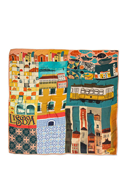 Lisbon Desenli Modal Kadın Şal