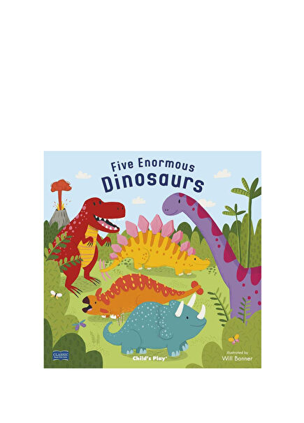 Five Enormous Dinosaurs Children's Foreign Language Book