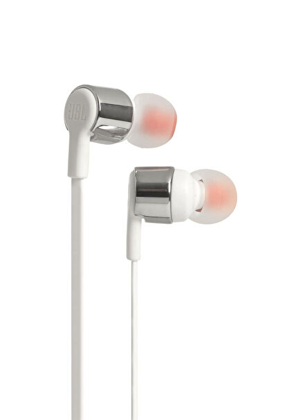 T210 Beyaz Gümüş Mikrofonlu Kulak içi Kablolu Kulaklık 