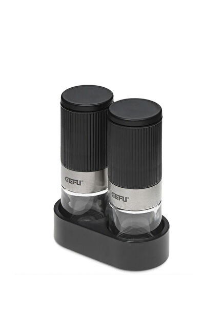 Tusome Siyah Çelik Tuz ve Karabiber Değirmeni