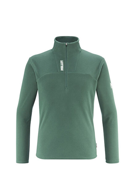 UBIC LGRID Yeşil Yarım Fermuar Erkek Polar Spor Sweatshirt MIV10534