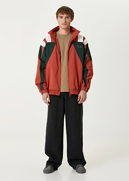 Oversized Boomerang Track Red Orche Men's Jacket