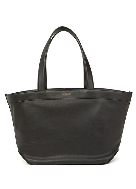 Siyah Kadın Deri Alışveriş Çantası