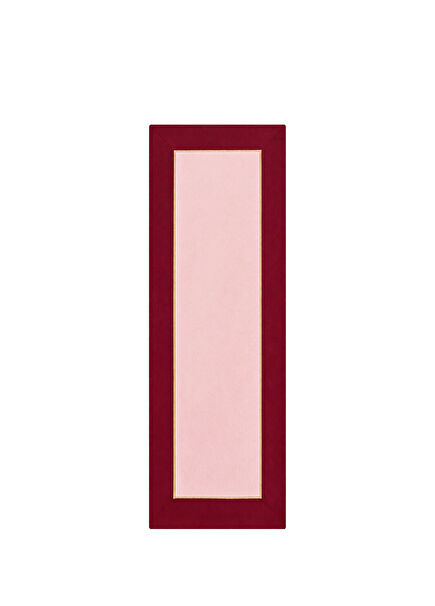 Blush Mist Embroidered Burgundy and Pink Cotton Runner 150 x 50 cm