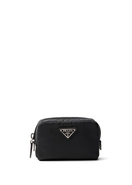 Siyah Re-Nylon Kadın Kozmetik Çantası