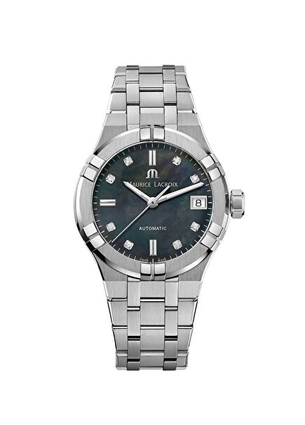 ML-AI6006SS002370-1 Metalik Gri Pırlantalı Kadın Kol Saati