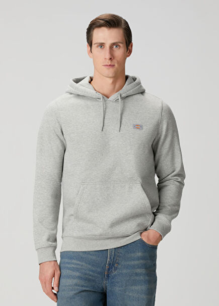 Oakport Gri Kapüşonlu Sweatshirt