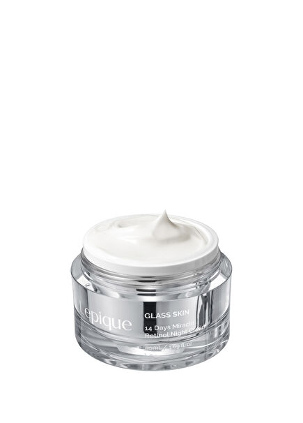 Glass Skin 14Days Miracle Retinol Night Cream Kırışıklık ve Elastikiyet Kaybı Önleyici Cam Cilt Görünümü Veren Retinollü Krem 50 ml