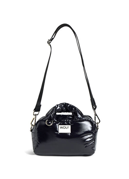 Nuit Black Strappy Women's Shoulder Bag