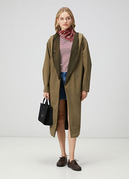 Oversize Khaki Reversible Top Coat