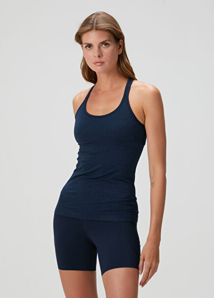 Ebb To Street Navy Blue Tank Top