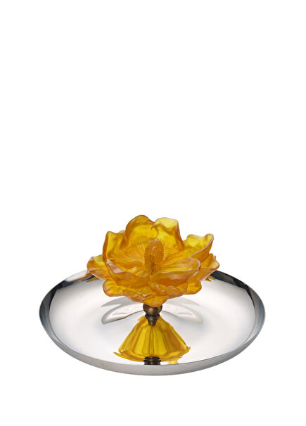 Çiçek Detaylı Gümüş Kaplama Sunum Tabağı