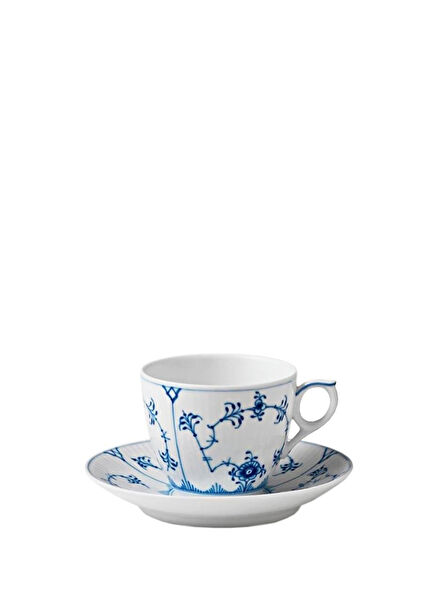 Blue Fluted Plain Porcelain Coffee Cup 160 ml