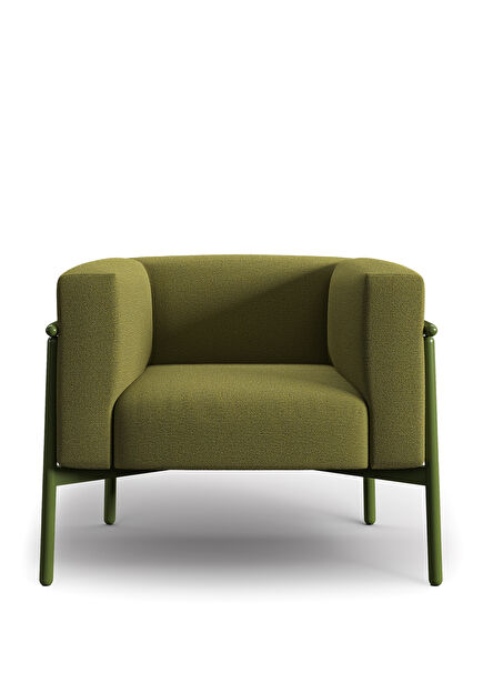 Bowie Green Metal Frame Armchair