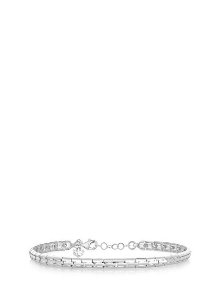 Tiger Charm Delta White Gold Plated 925 Sterling Silver Men's Bracelet