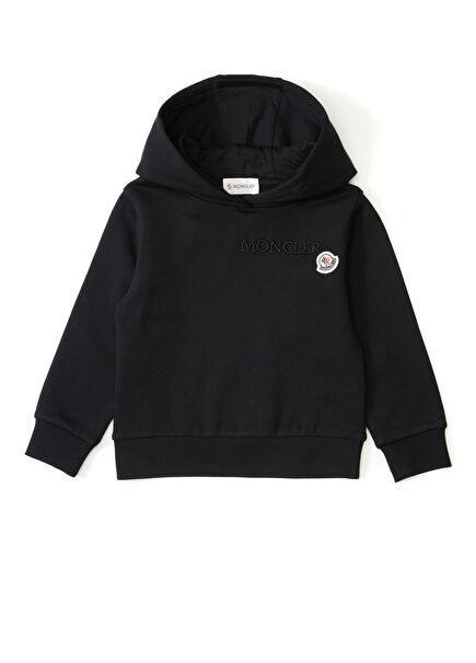 Siyah Kapüşonlu Kız Çocuk Sweatshirt