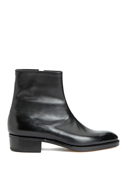 Black Men's Leather Boots