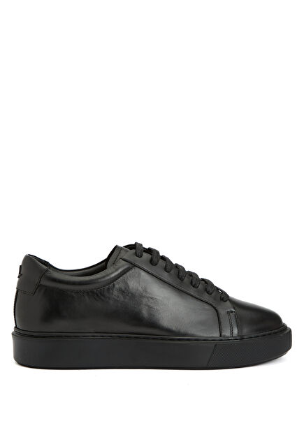 Siyah Erkek Deri Sneaker