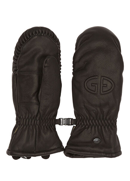 Hilja Black Women's Leather Ski Gloves