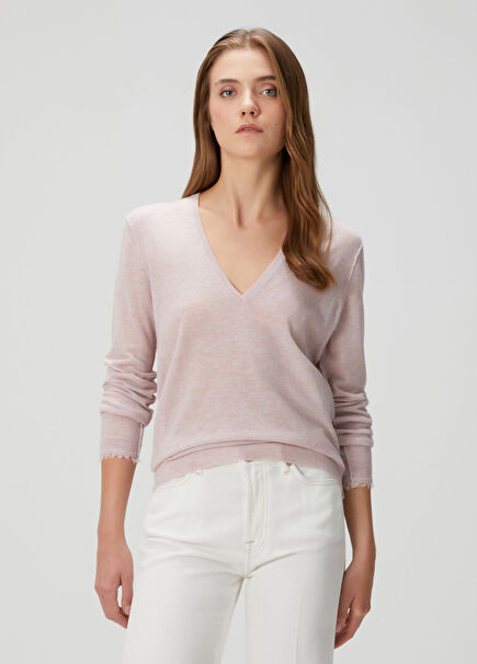Rivy Pembe Kaşmir Triko