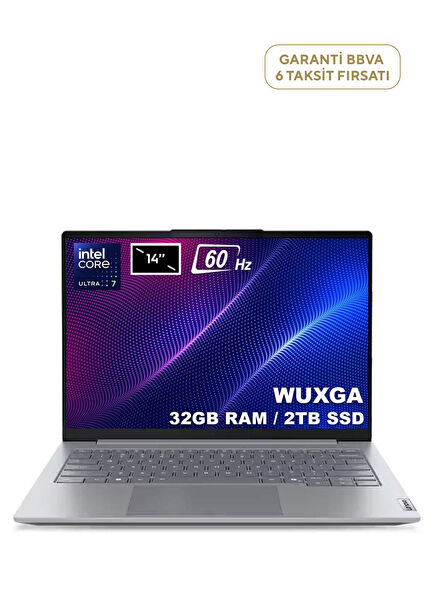 ThinkBook 14 G8 IAL Intel Core Ultra 7-255H 32GB RAM DDR5 2TB SSD 14" WUXGA 60Hz IPS FreeDos Laptop 21SJ007BTXv3