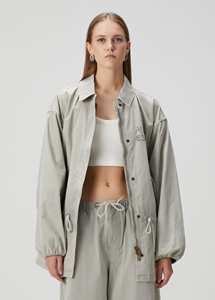 Taş Beli Büzgülü Ceket